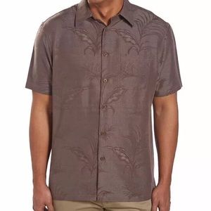 Woody's Retro Lounge Mens Woven Shirt in Brown